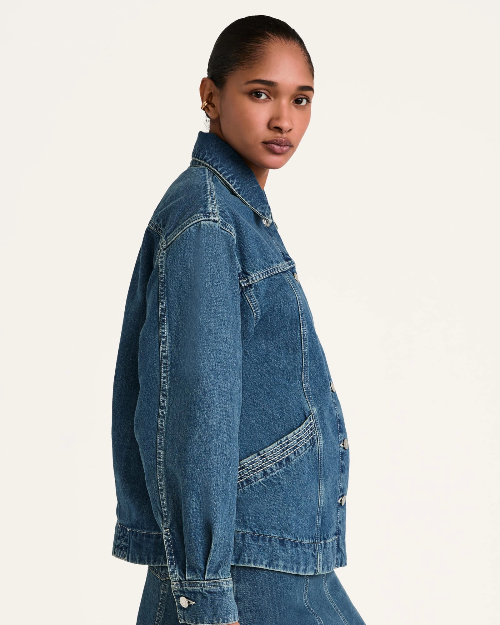 Reve Jacket | Mid-Blue Wash State