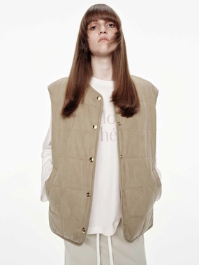 Comfortable Feel Durable AbrasionResistant Panels Reversible Sleeveless Down Jacket