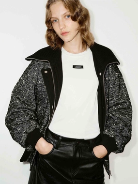 Lapel Marled Textured Jacket Easy Fit Piece Comfy Fit Piece