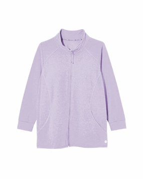 Sleek Jacket Clean Edge Ritter Mock Neck Jacket | Lilac