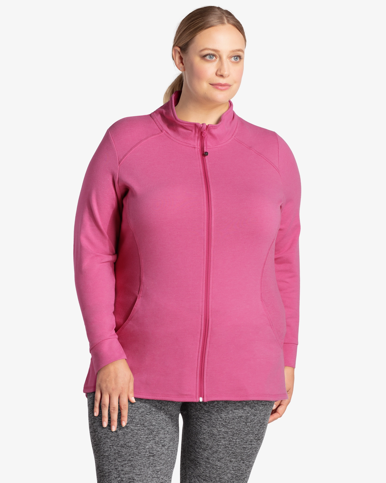 Ritter Mock Neck Jacket | Pink Layer Match
