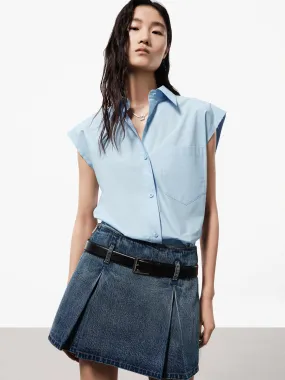 Wardrobe Essential Sleeveless Cotton Shirt