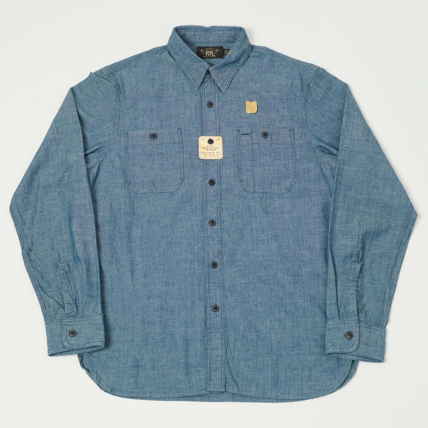 Versatile Outfit Soft Touch Fabric RRL Chambray Workshirt - Indigo