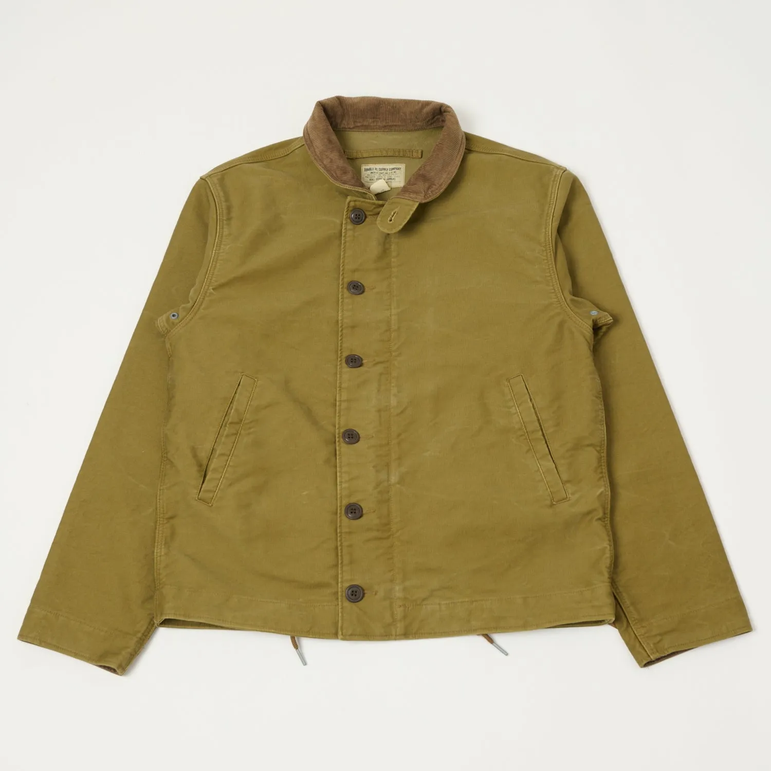 RRL Corduroy-Collar Deck Jacket - Khaki Odor Resistant Coating