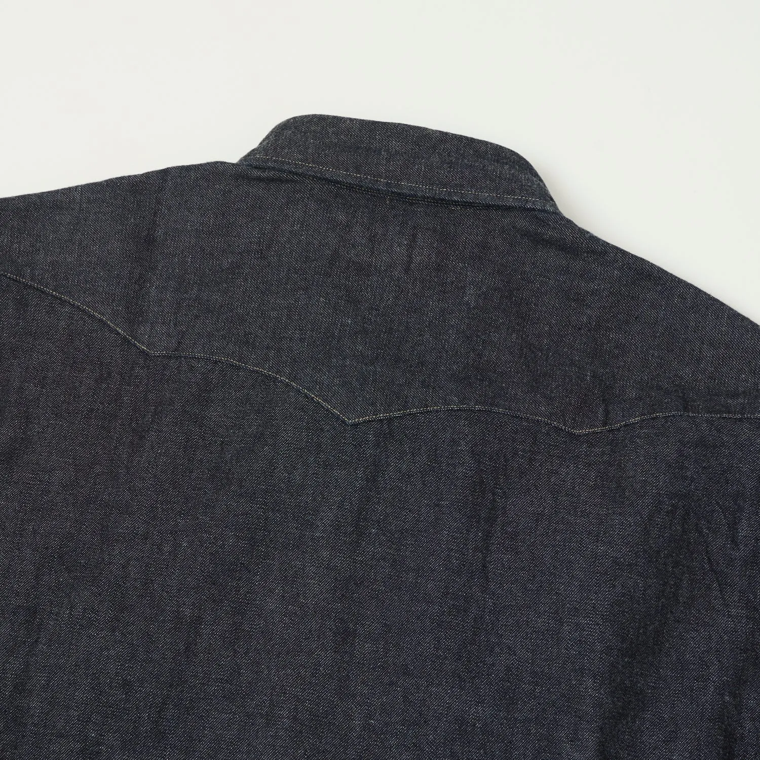 RRL Slim Fit Denim Western Shirt - Rinse Versatile Look Functional Fashion