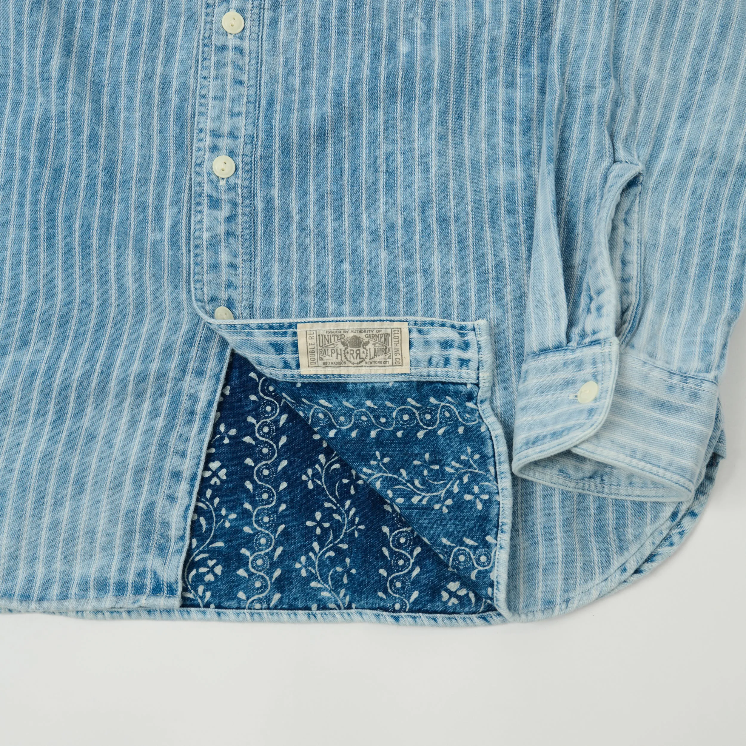 RRL Striped Double-Faced Workshirt - Indigo vacation wear Wardrobe Staple