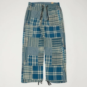 RRL Patchwork Drawstring Waist Trouser - Indigo Sport Performance Design