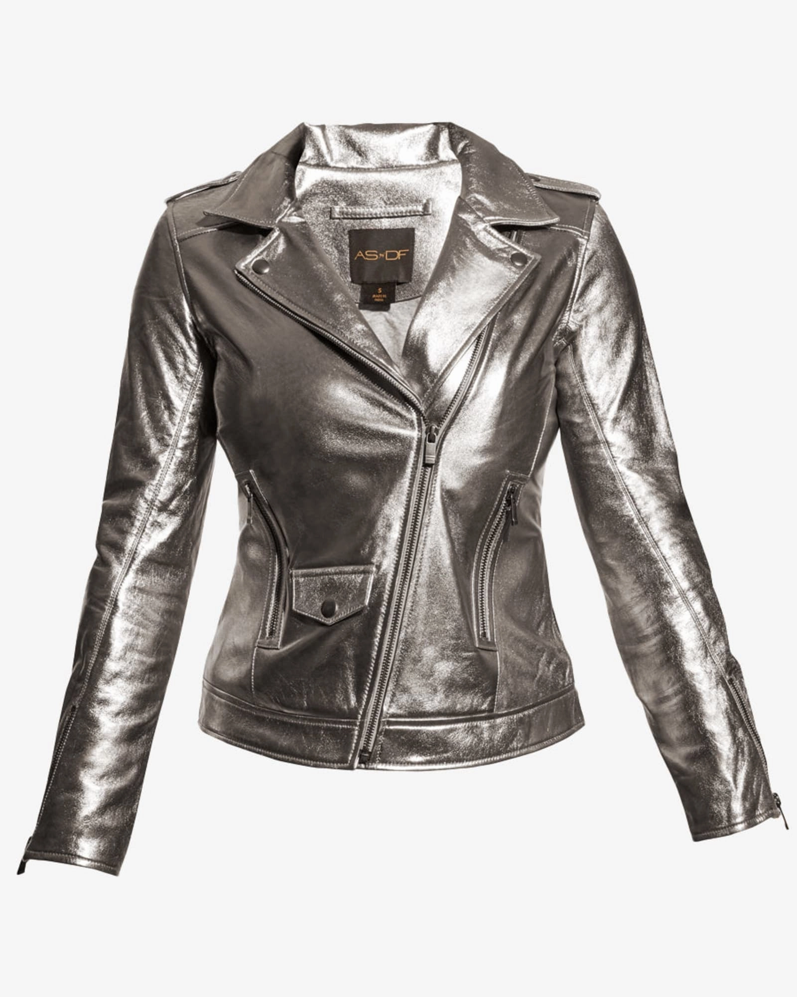 CULT UPCYCLED LEATHER JACKET | Gunmetal sunny