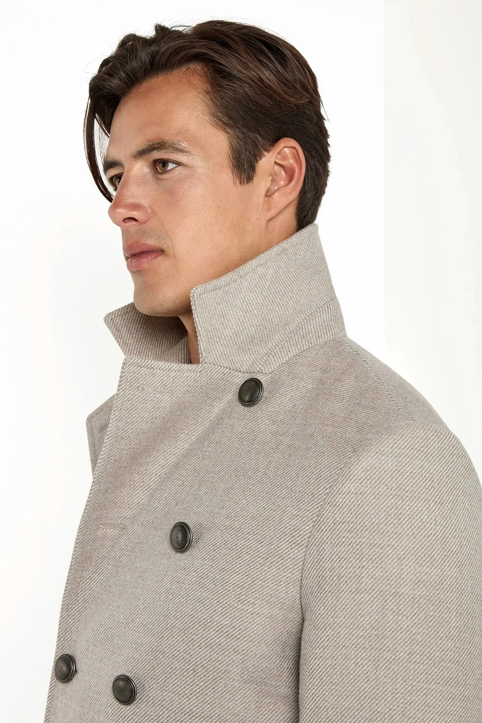 Noise Reduction Design Sand peacoat - Made in Italy
