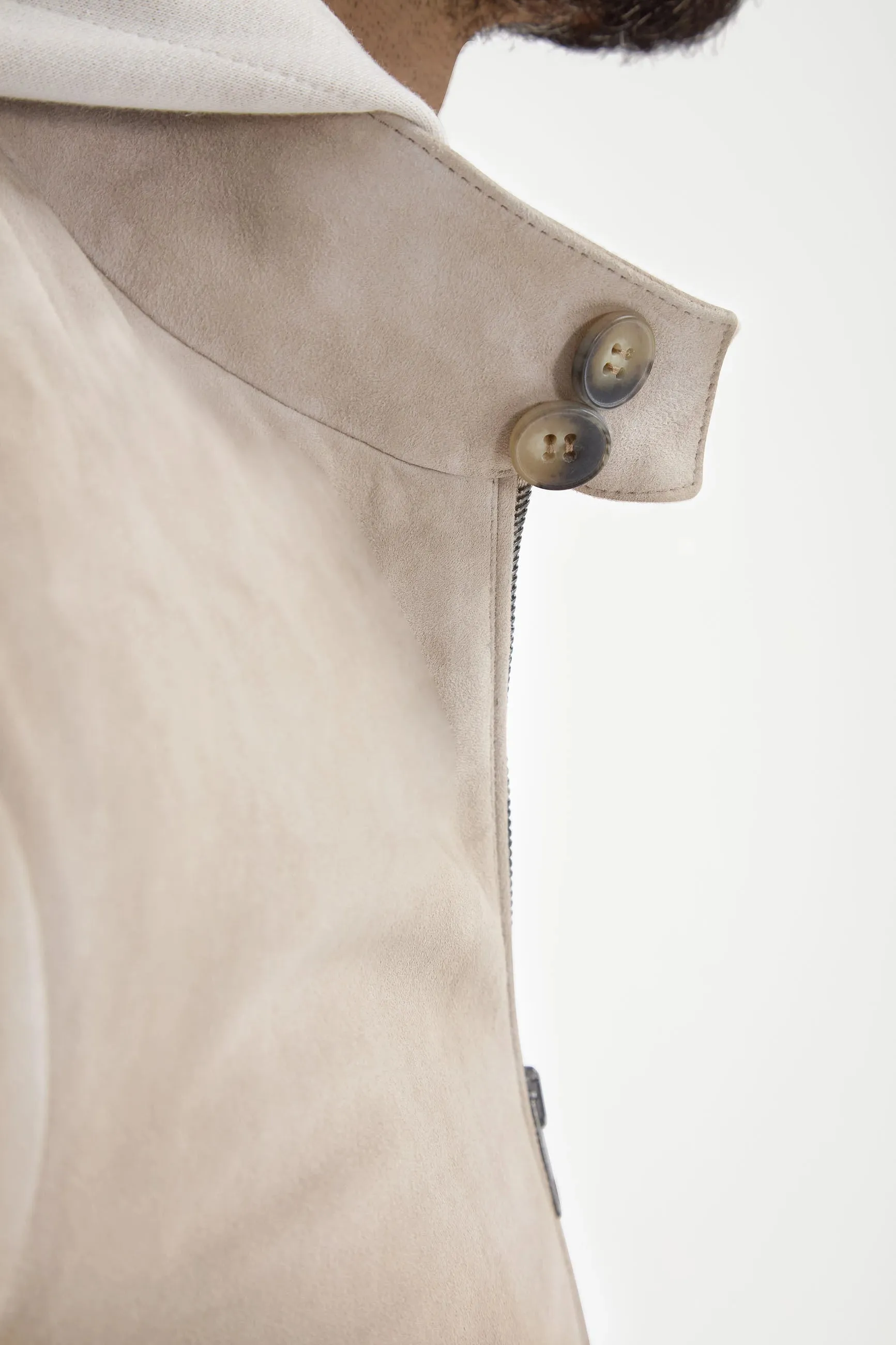 Ultra Compact Packing Design Sand suede jacket ?C Made in Italy