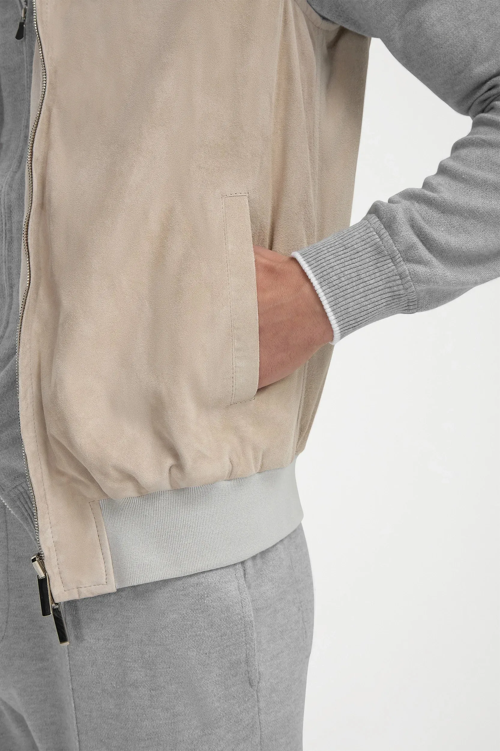 Sand suede reversible vest - Made in Italy Airflow Ventilation System