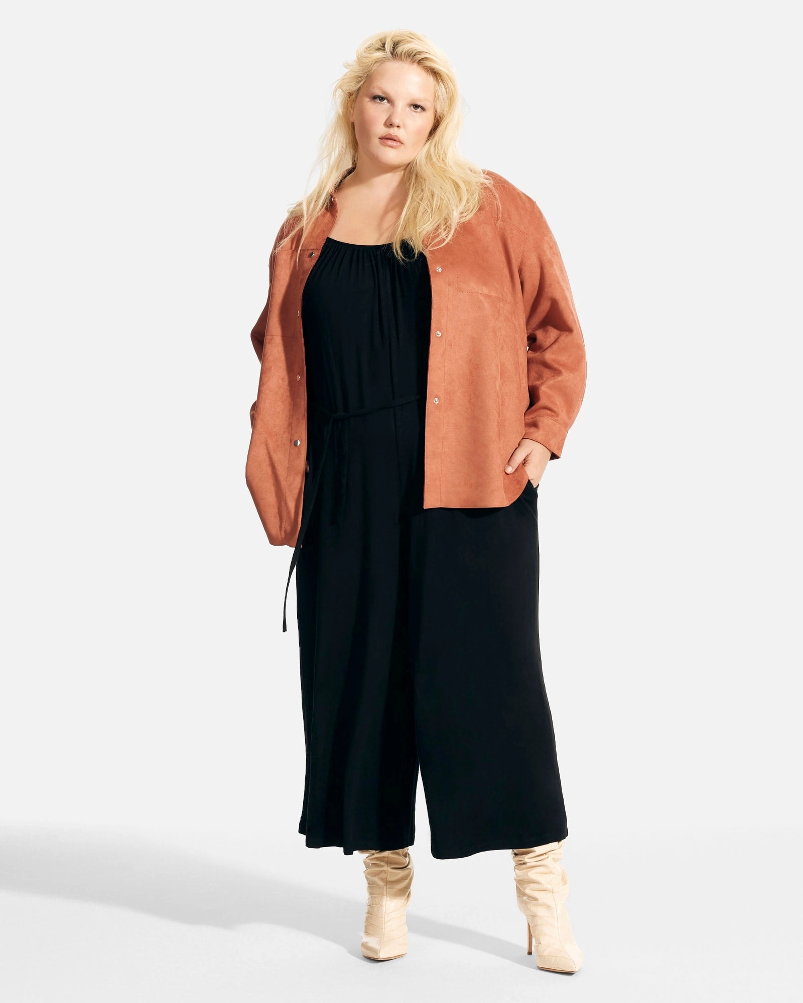 Saphira Faux Suede Shacket | Terracotta Appreciate