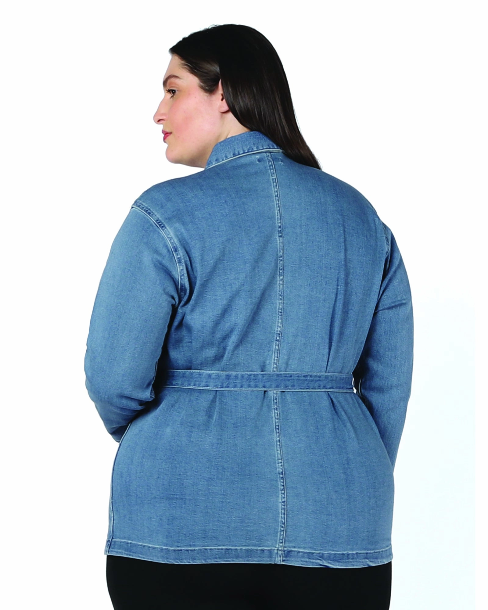 Sasha Denim Jacket With Belt | Medium Wash Daily Layer Layer Ready
