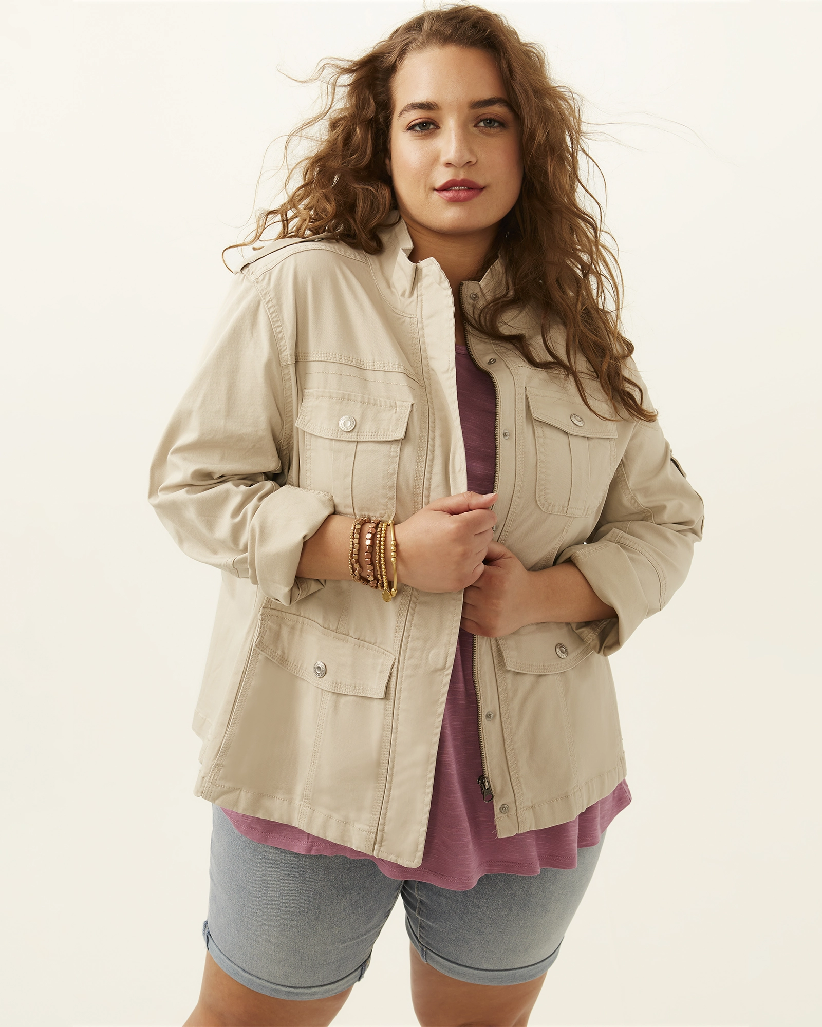 Kylie Utility Jacket | Tan Durable Outerwear