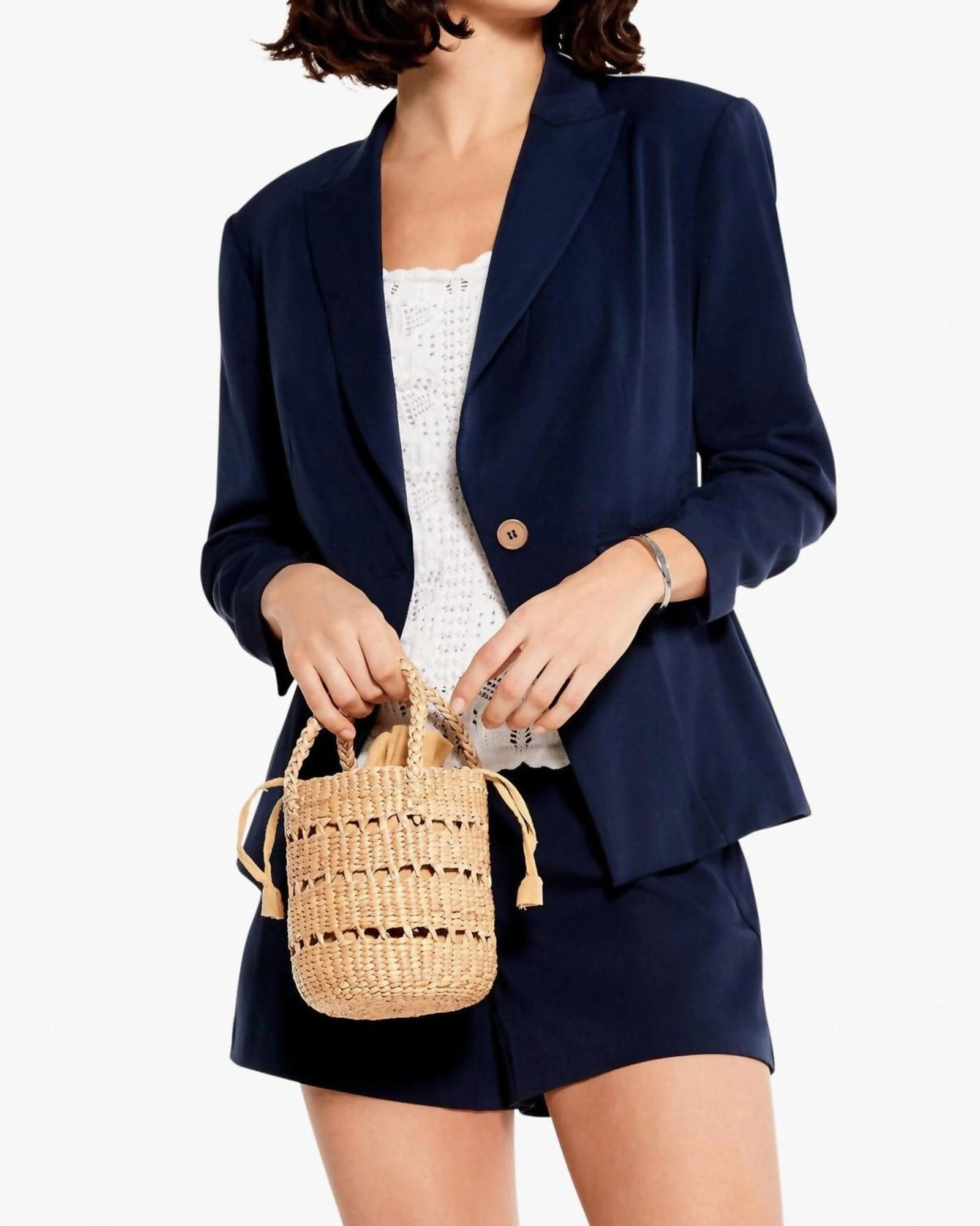 sailors bag Scrunch Sleeve Work It Jacket in Dark Indigo | Dark Indigo