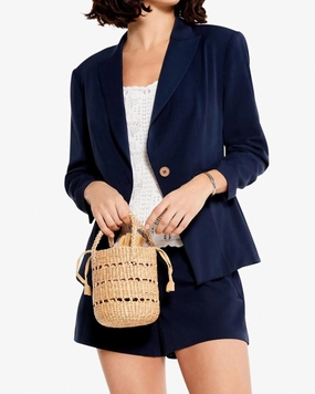 sailors bag Scrunch Sleeve Work It Jacket in Dark Indigo | Dark Indigo