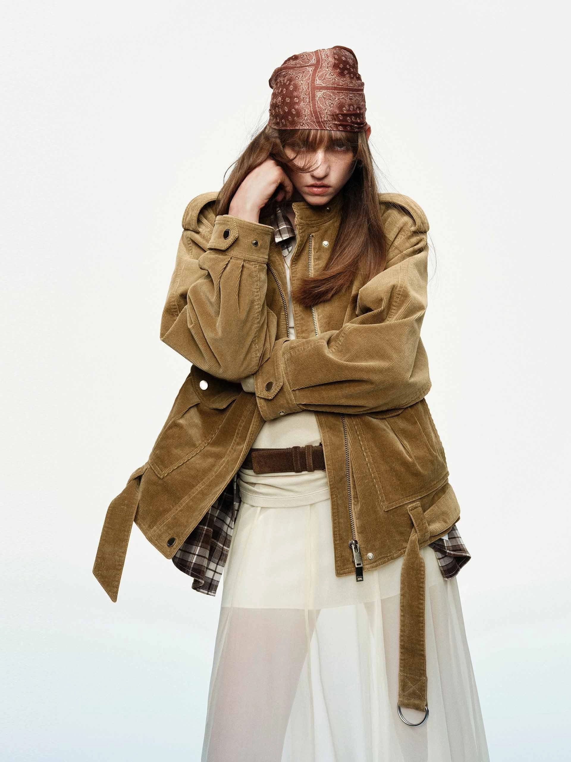 Odor Control Finish Corduroy Bomber Jacket