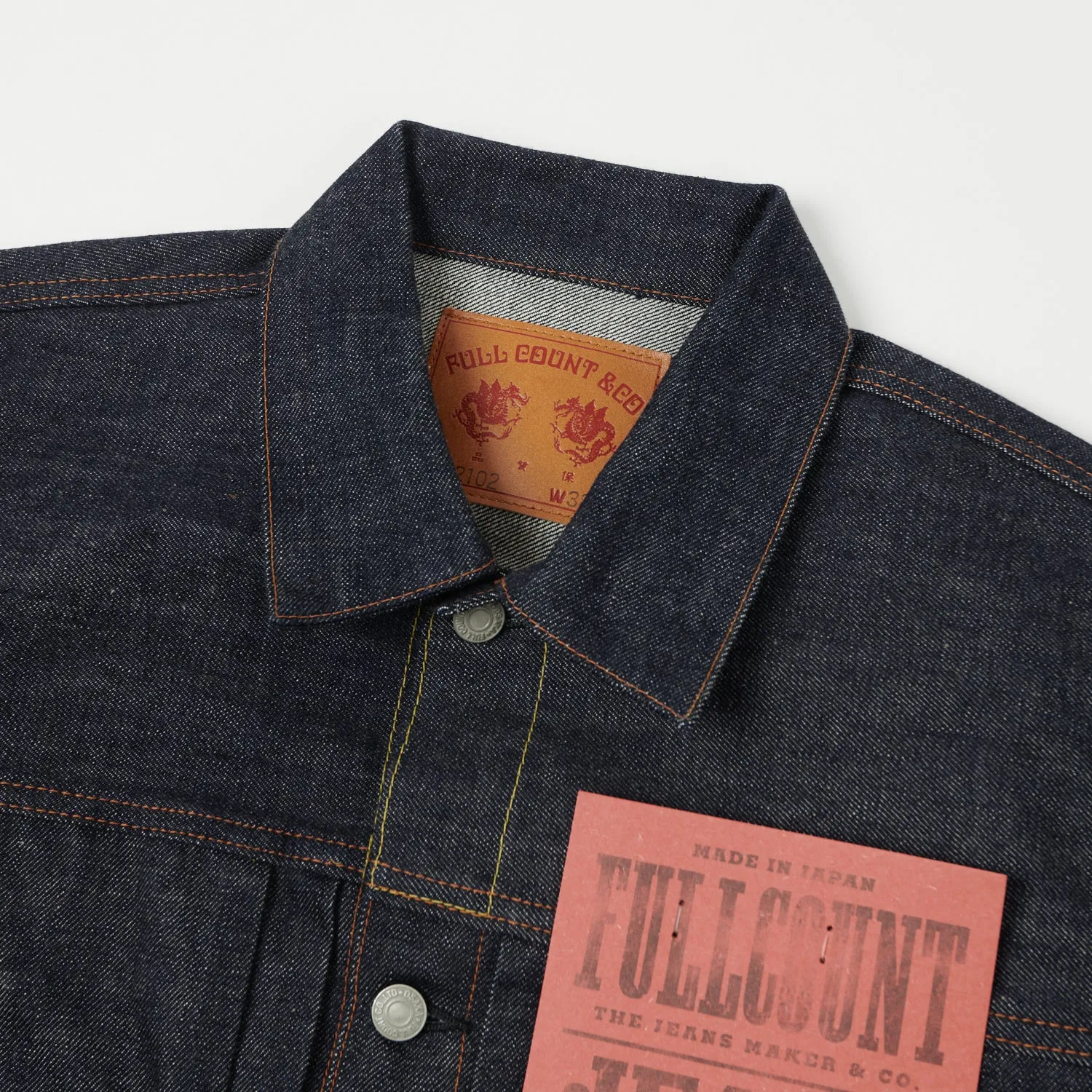 Full Count 2102 13.75oz Type II Denim Jacket - Raw TearResistantOuter Dry Weather Look