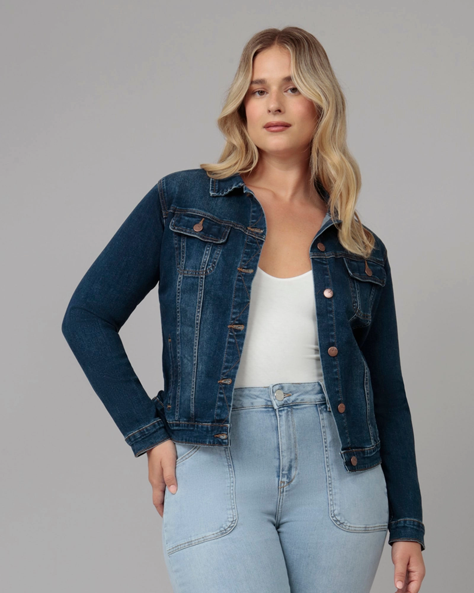 Women's GABRIELLA-CSN Classic Denim Jacket | Cool Starry Night Vanity Smart