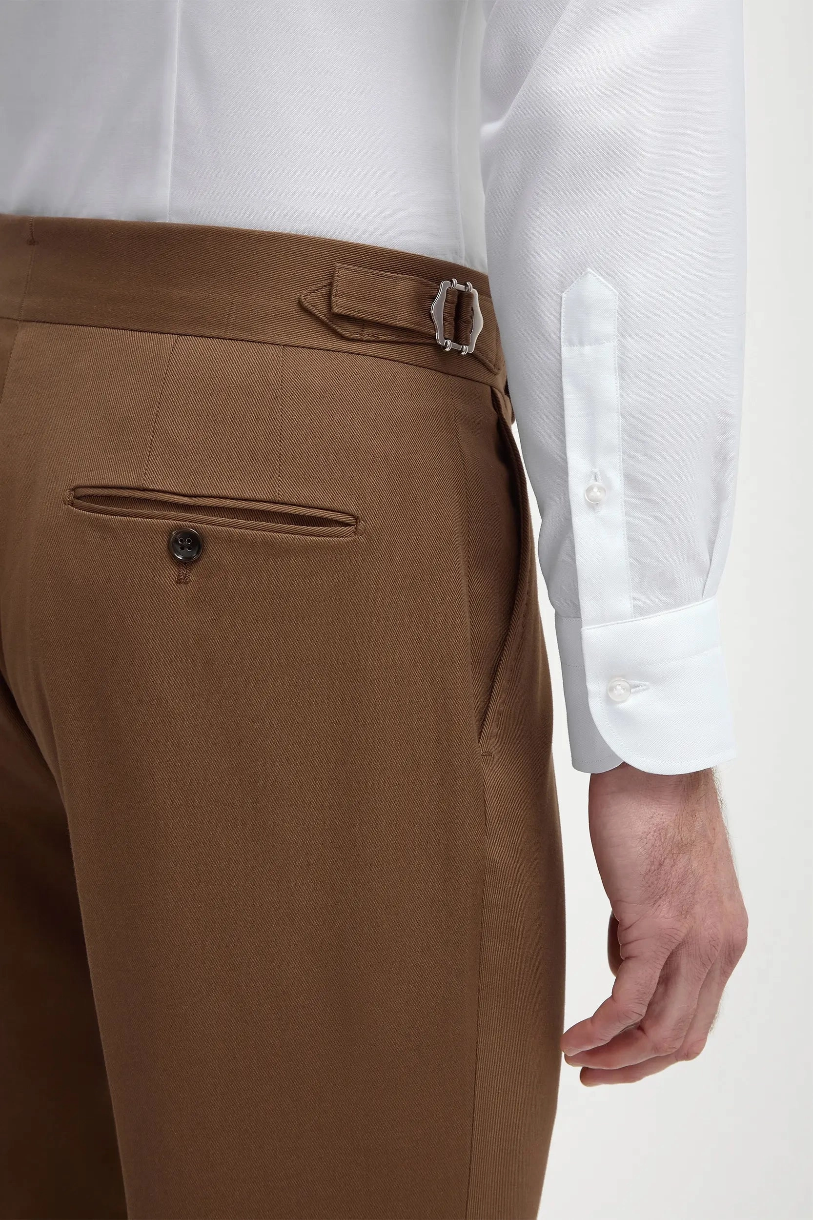 Active Look Tough Style Brown cotton Soragna trousers - Made in Italy
