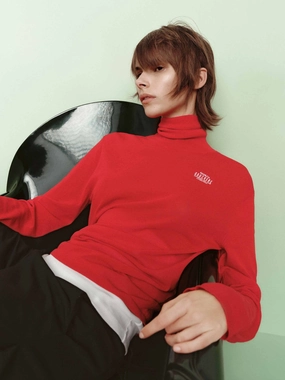 Casual Style Comfortable Wear Cotton Blend Turtleneck Sweater