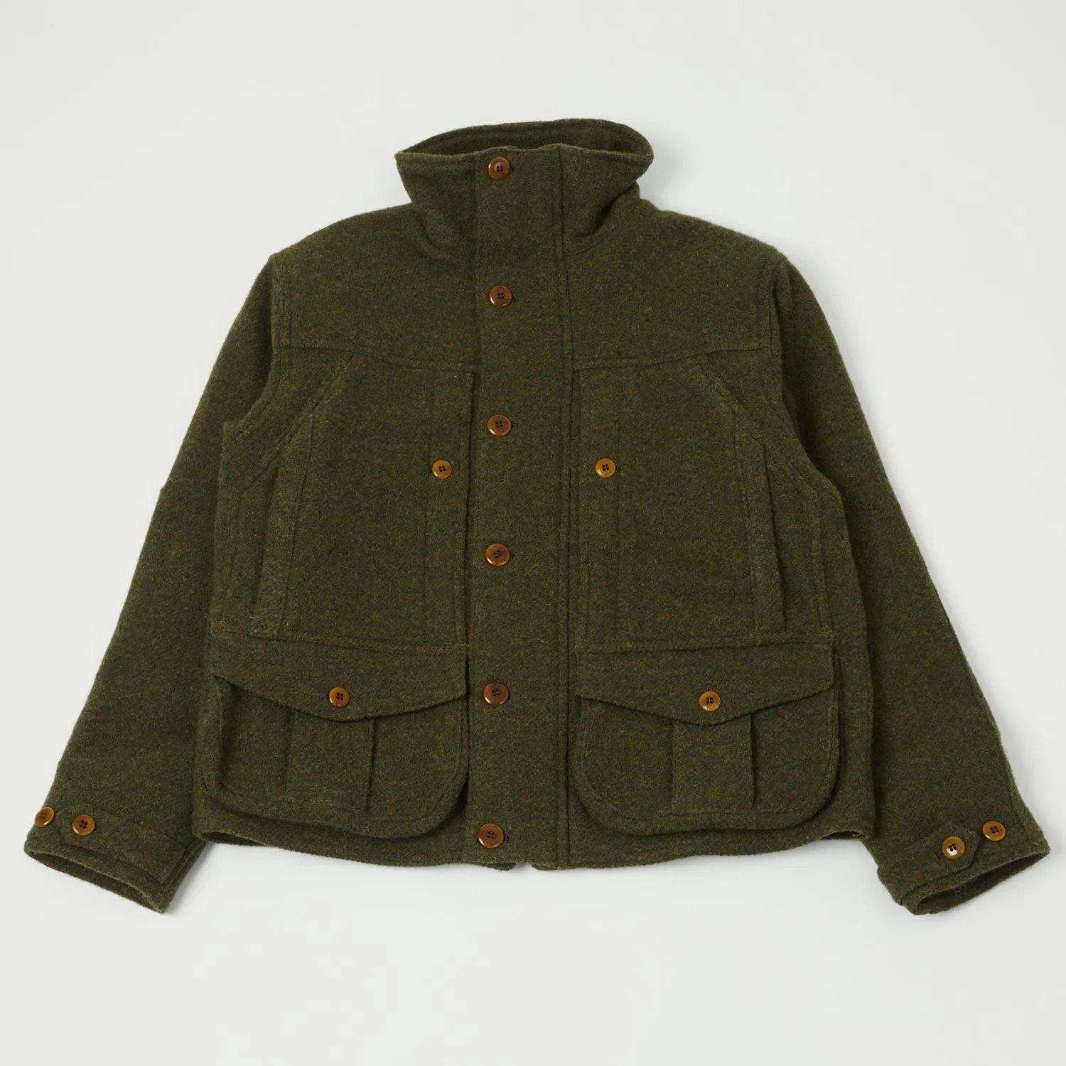Snow Day Stand Up Collar Freewheelers & Co Great Lakes 'Grizzly' Jacket - Grained Olive