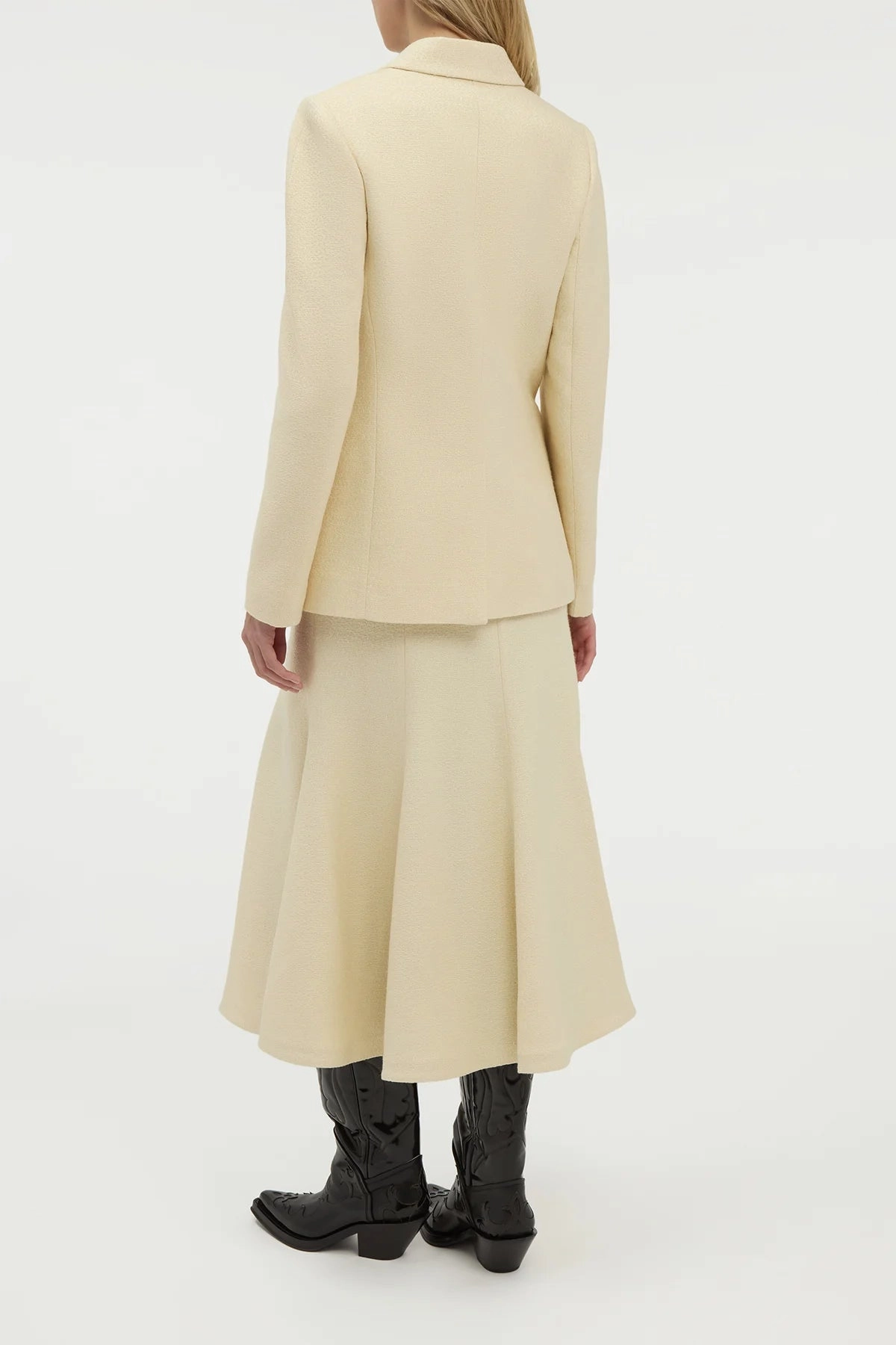 Sedna Blazer in Ivory Silk Tweed Flawless Look Fashionable Layer