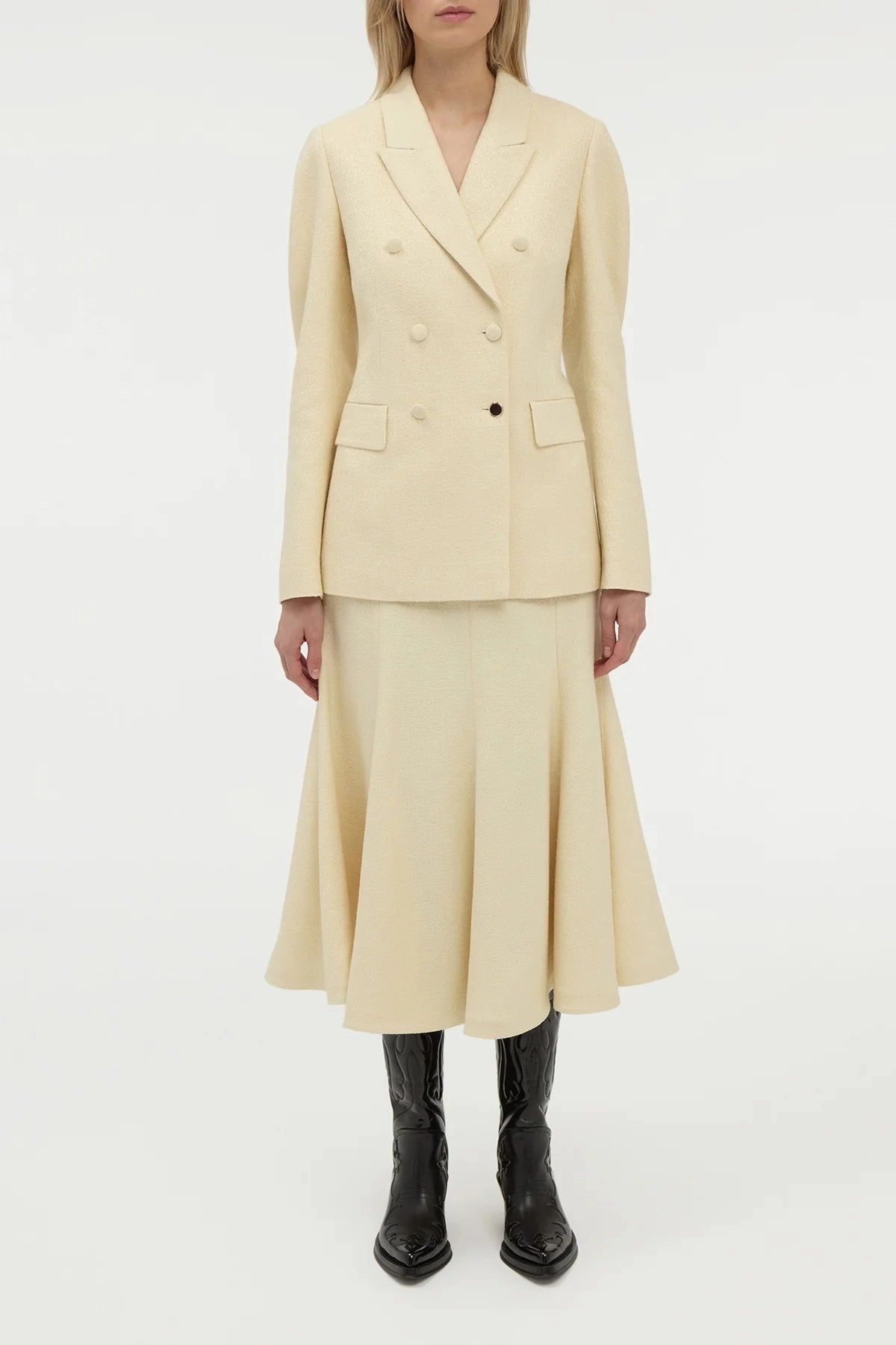 Timeless Design Sedna Blazer in Ivory Silk Tweed