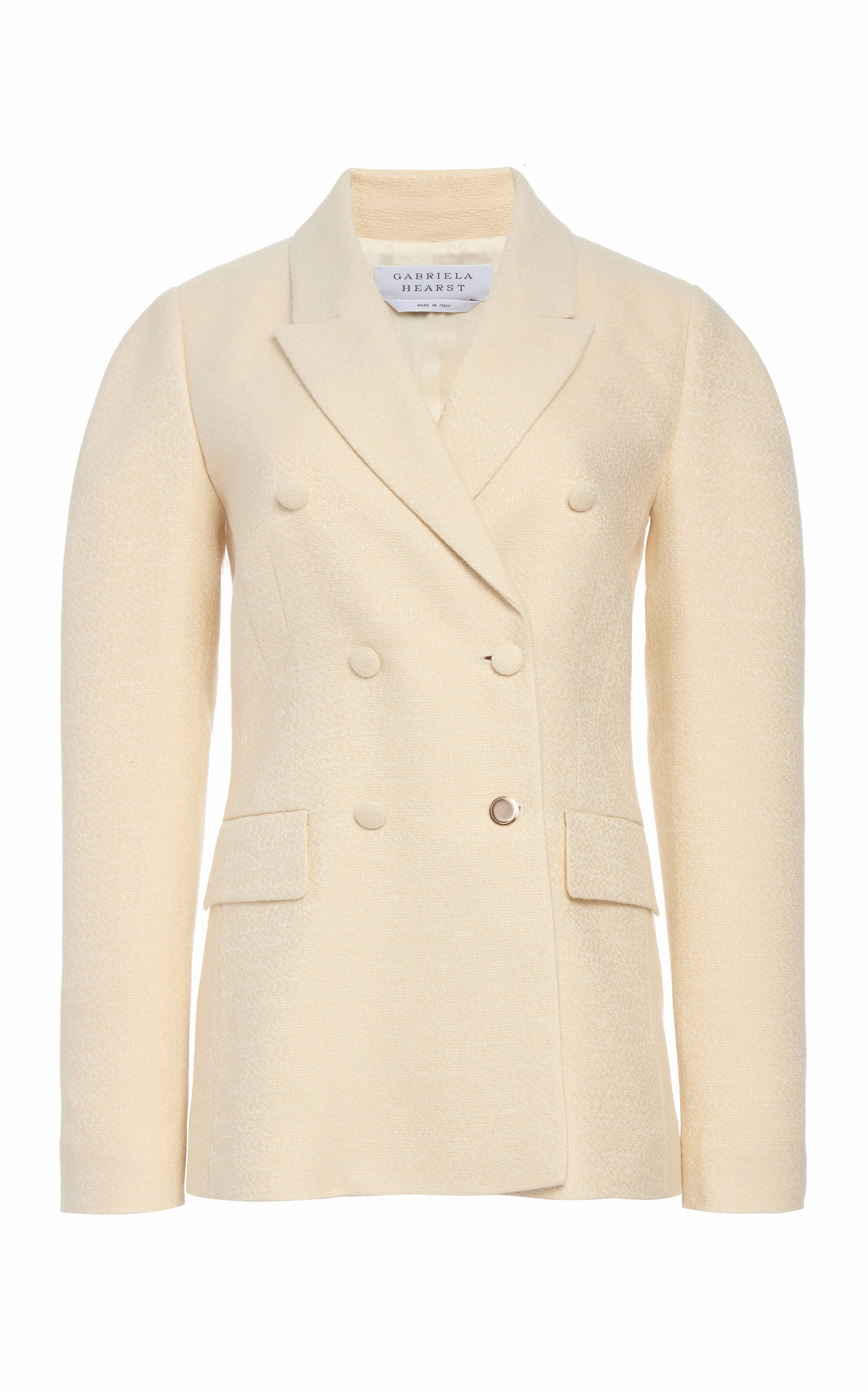 Professional Style Crisp Look Sedna Blazer in Ivory Silk Tweed