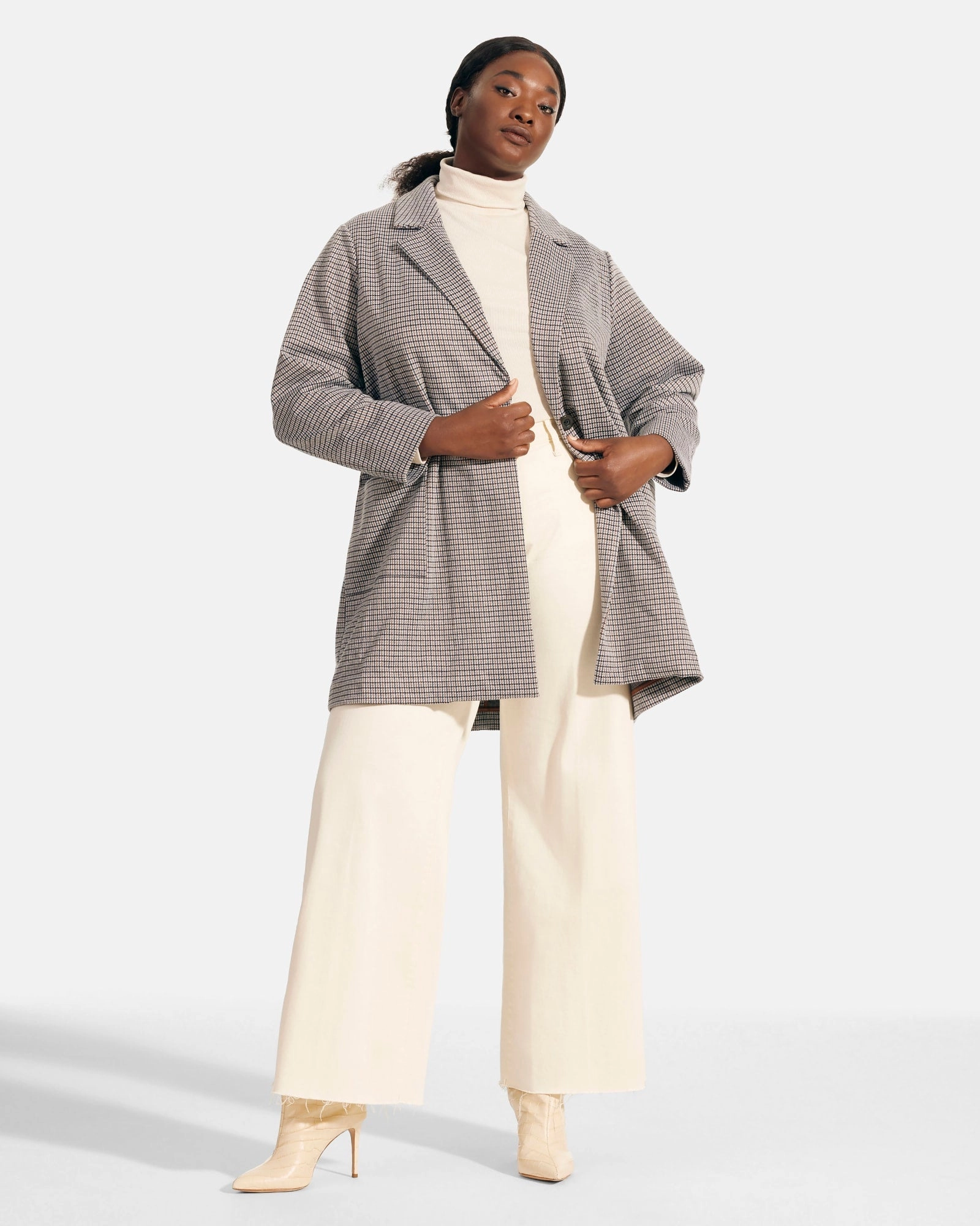 Functional Fashion Winter Protection Seona Lapel Collar Coat | Black / Grey / Camel