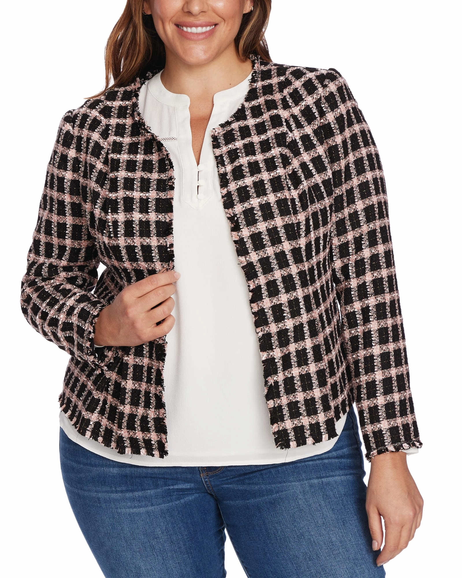 Toothbrush Give Londyn Tweed Jacket | 060-RICH BLACK