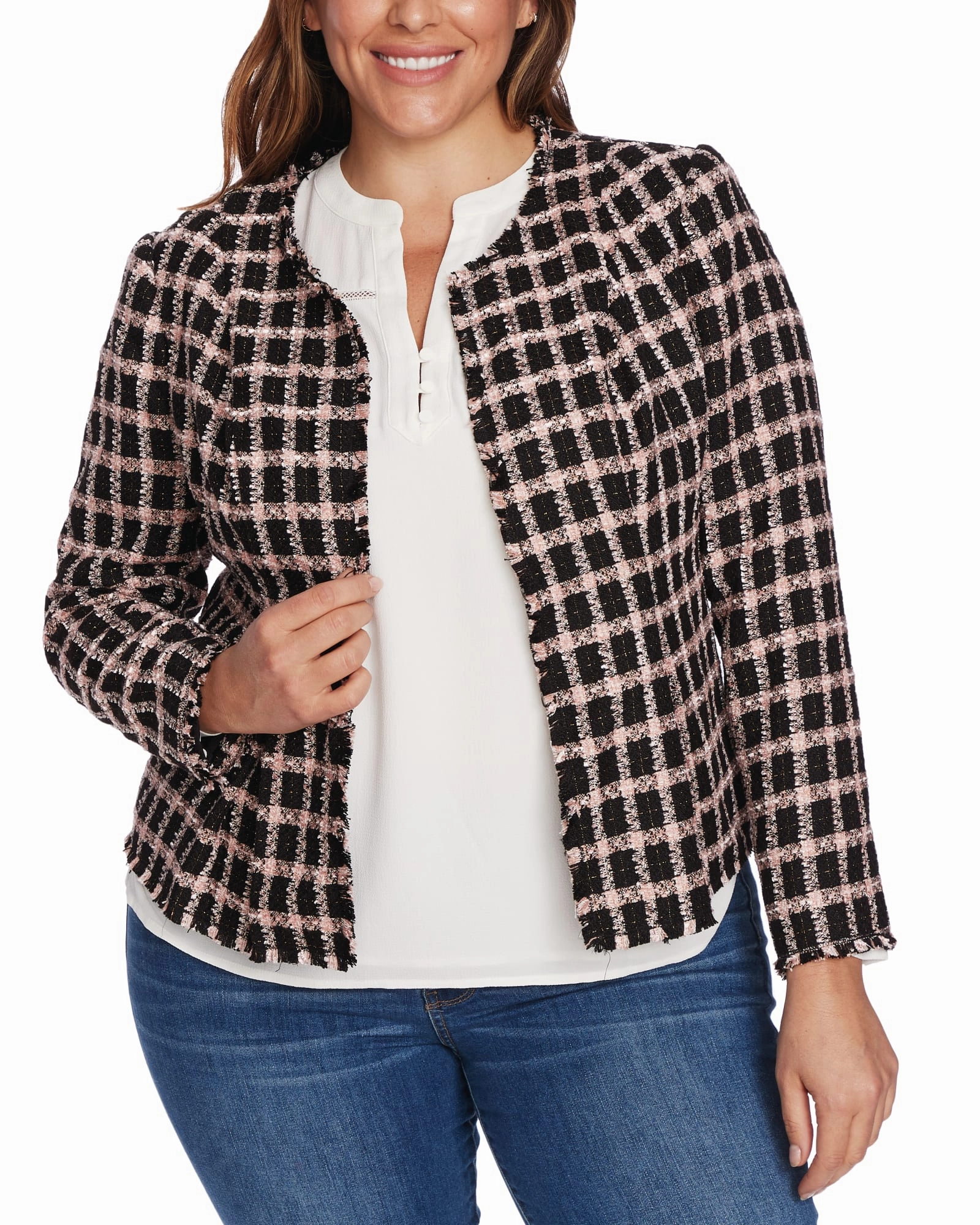 Londyn Tweed Jacket | 060-RICH BLACK Layer Focused Hand washable