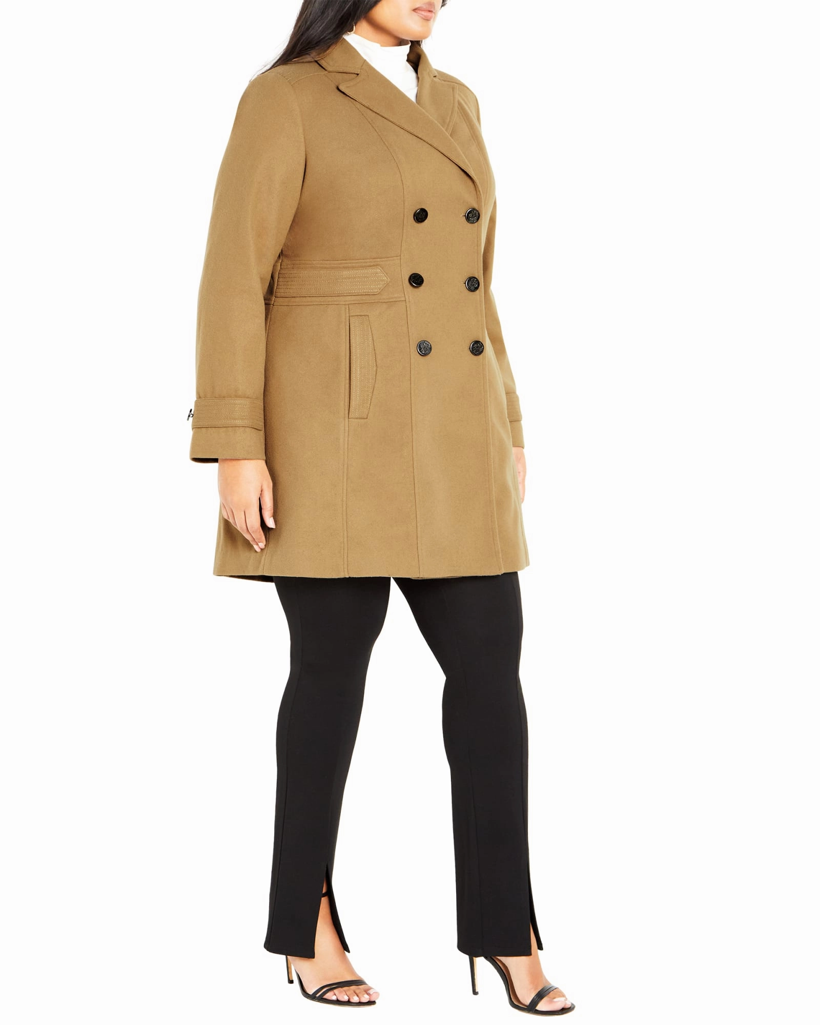WaterproofSeams Shelly Military Coat | Camel
