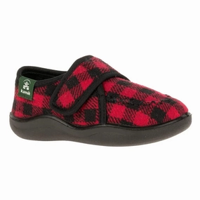 Kamik Cozylodge HK9004-REB Slippers Kids Red Plaid Moc Toe Shoes JDM1006 Chill Vibe Simple Comfort Walk
