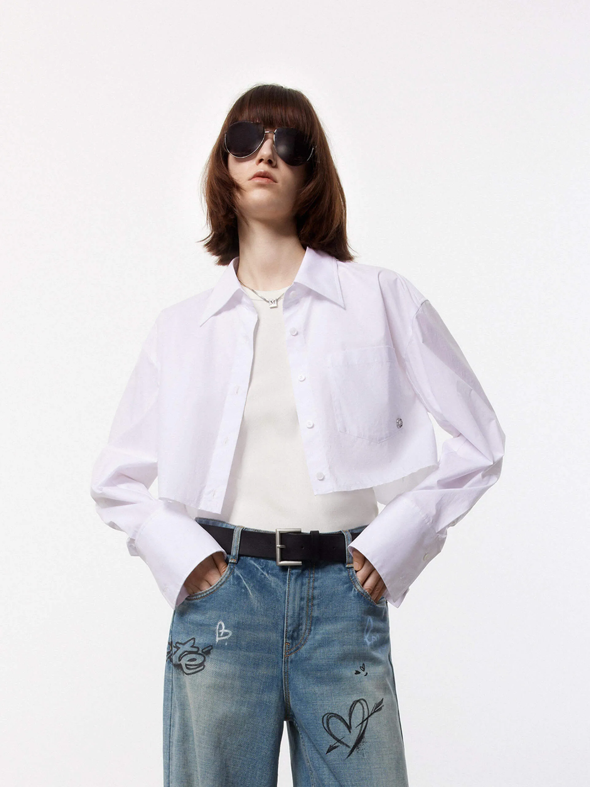 Short Sleeve shopping spree Short Cut Cotton Shirt