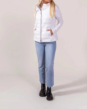 Short Sleeve Puffer Jacket in White | White Outdoor Protection