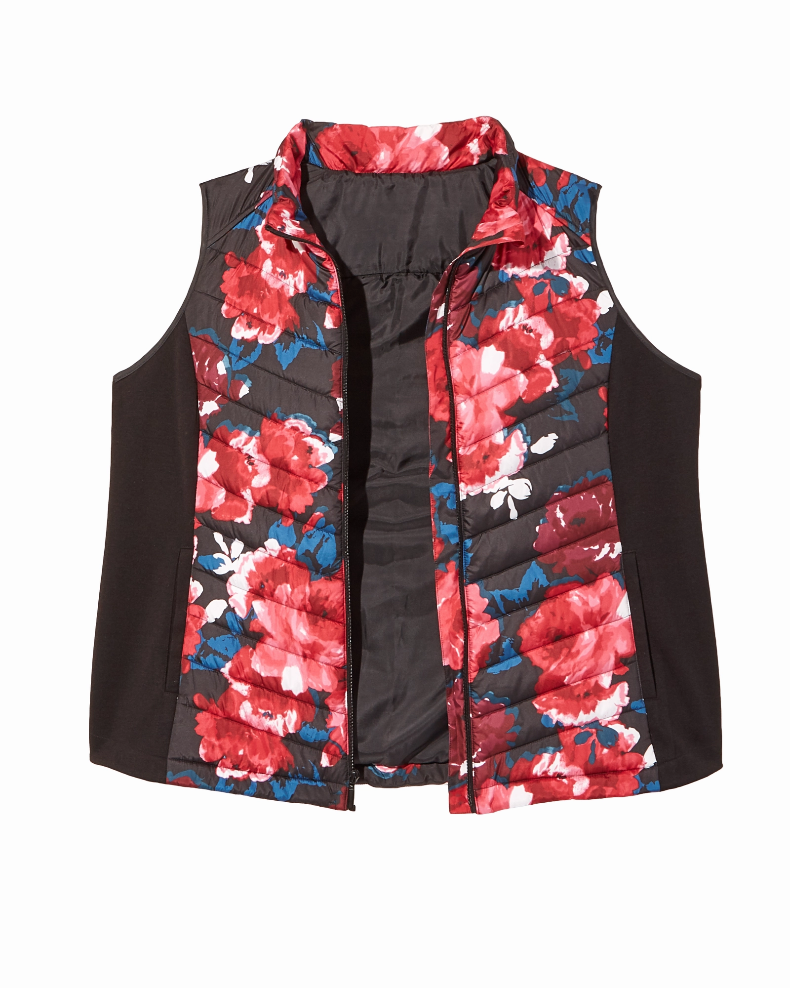 Sierra Puffer Vest | Black / Red Authorize Declare