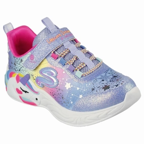 Skechers S Lights: Unicorn Dreams 302311L-BLMT Kids  Blue Multi Shoes JOBB2079 Quick   Dry Train Step
