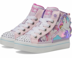 Skechers Twi-Lites 2.0 314399L Girls US 13.5 Pink Multi Glitter Sneakers FZP616 Impact Dispersing