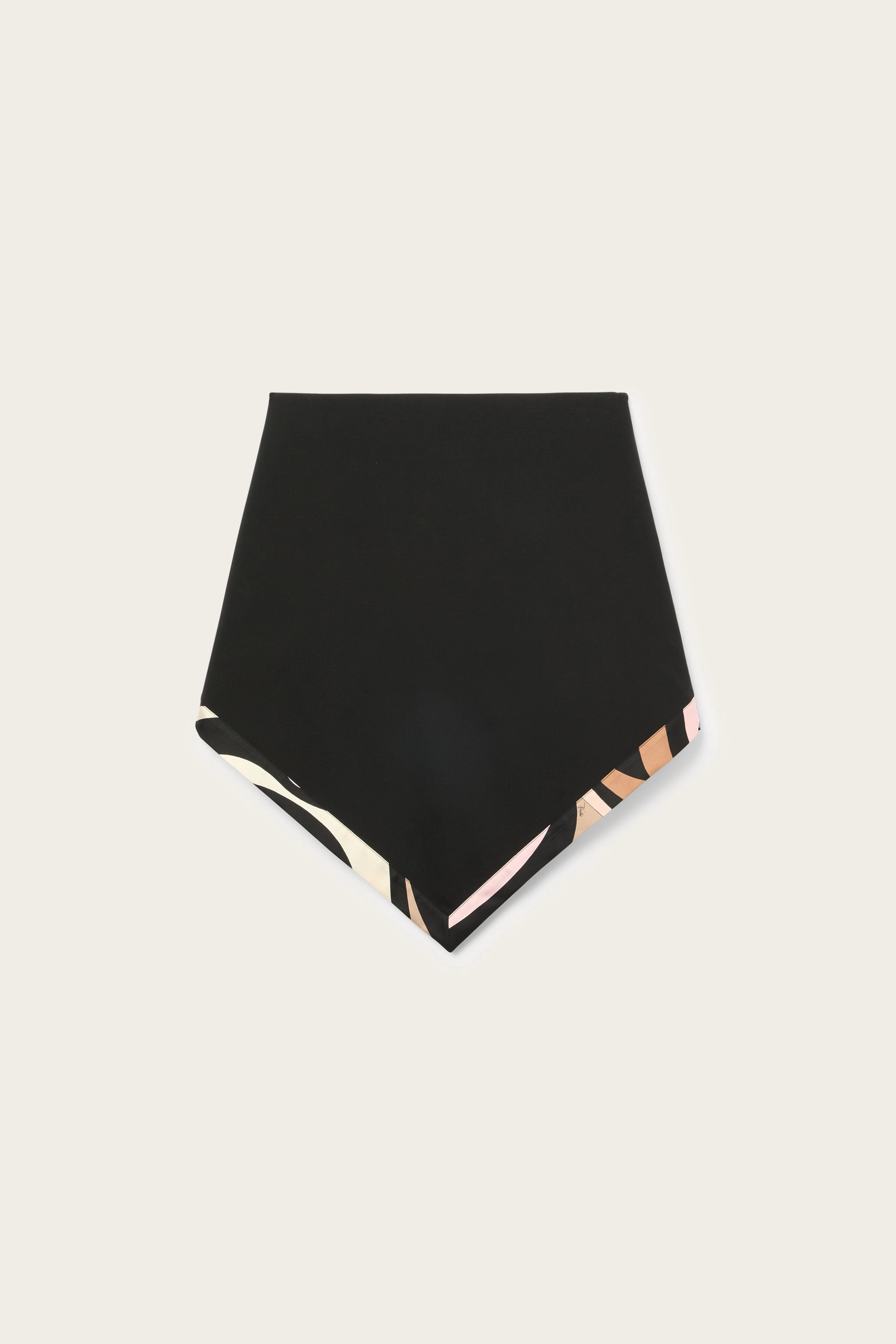 Smart Design Polished Fit Skirt with Triangle Printed Hemline