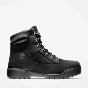 Cozy And Stylish synthetic leather Timberland 6 Inch Field Boot Black Nubuck  TB-044990-001 Grade-School