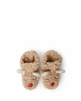 Good Traction Dearfoams Baby Harley Holiday Christmas Reindeer Bootie Slipper