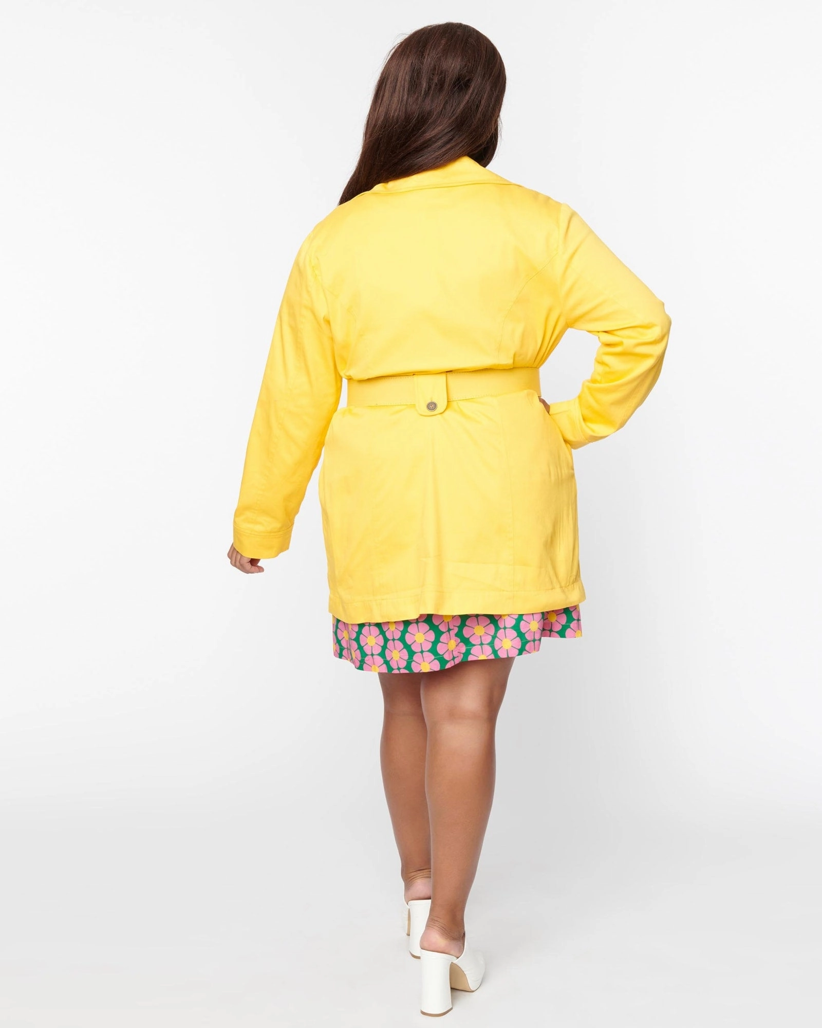 Idolize Smak Parlour Yellow Belted Trench Coat | Yellow