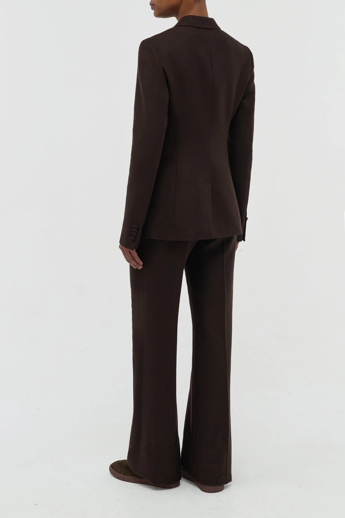 Smart Work Wear Stephanie Blazer in Chocolate Winter Silk
