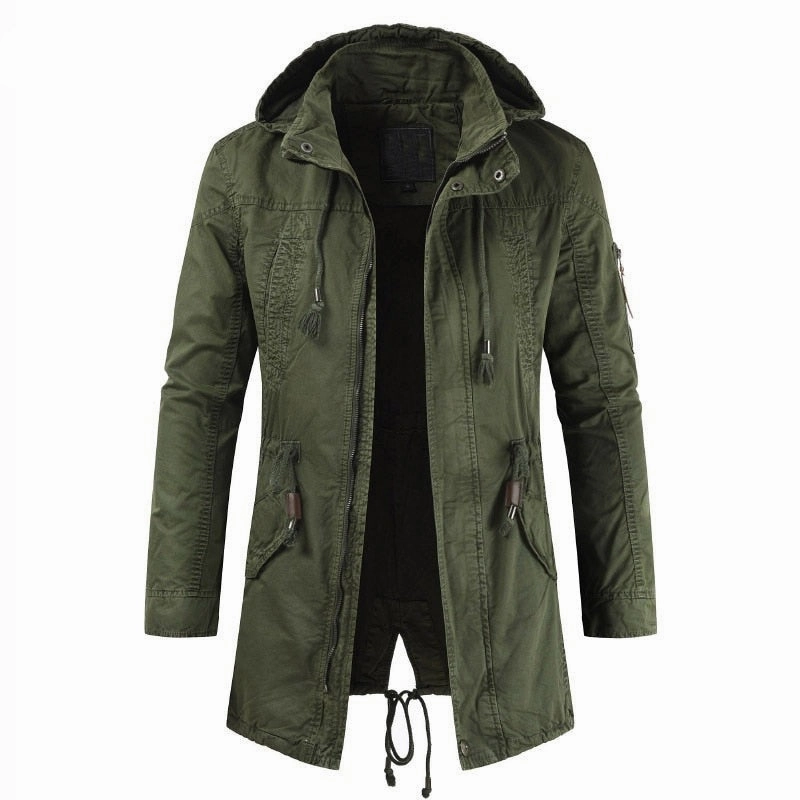 West Louis? Military Tactical Mid-Long Hooded Parka Adventure Fit