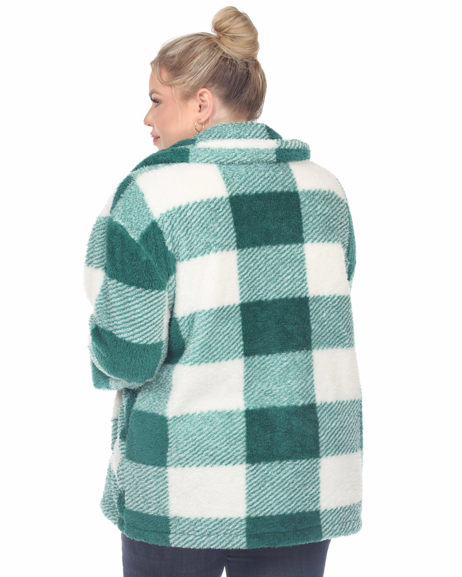 Plaid Shacket | Green/White Walk Noise Free Movement