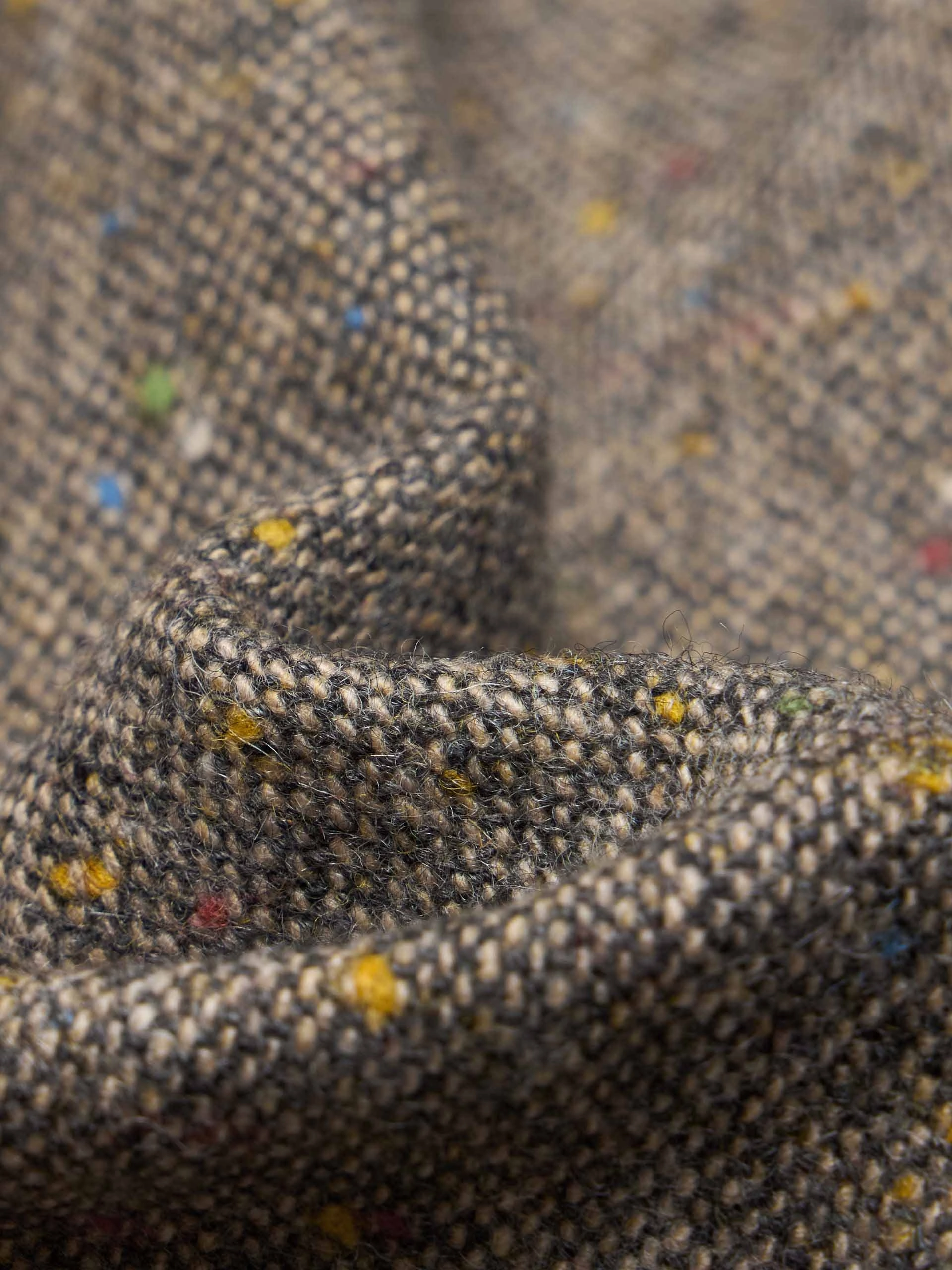 Donegal Tweed Button Coat Snag Proof Surface