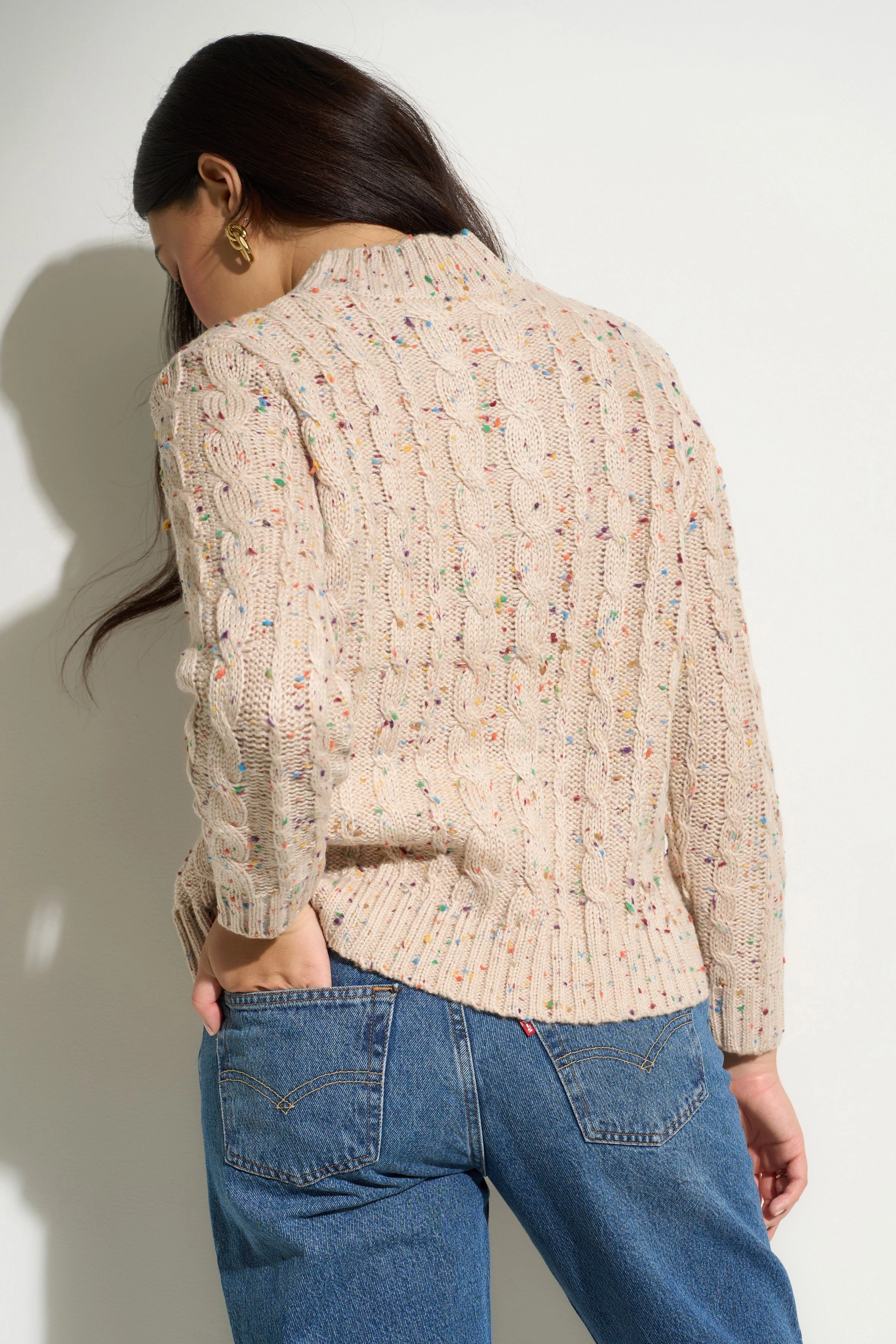 Ethical Production Knitwear Multi Layer Insulation Aster Pullover - Ivory