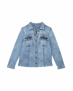 Blossom Jacket with Frayed Hem | Medium Wash Merchandise