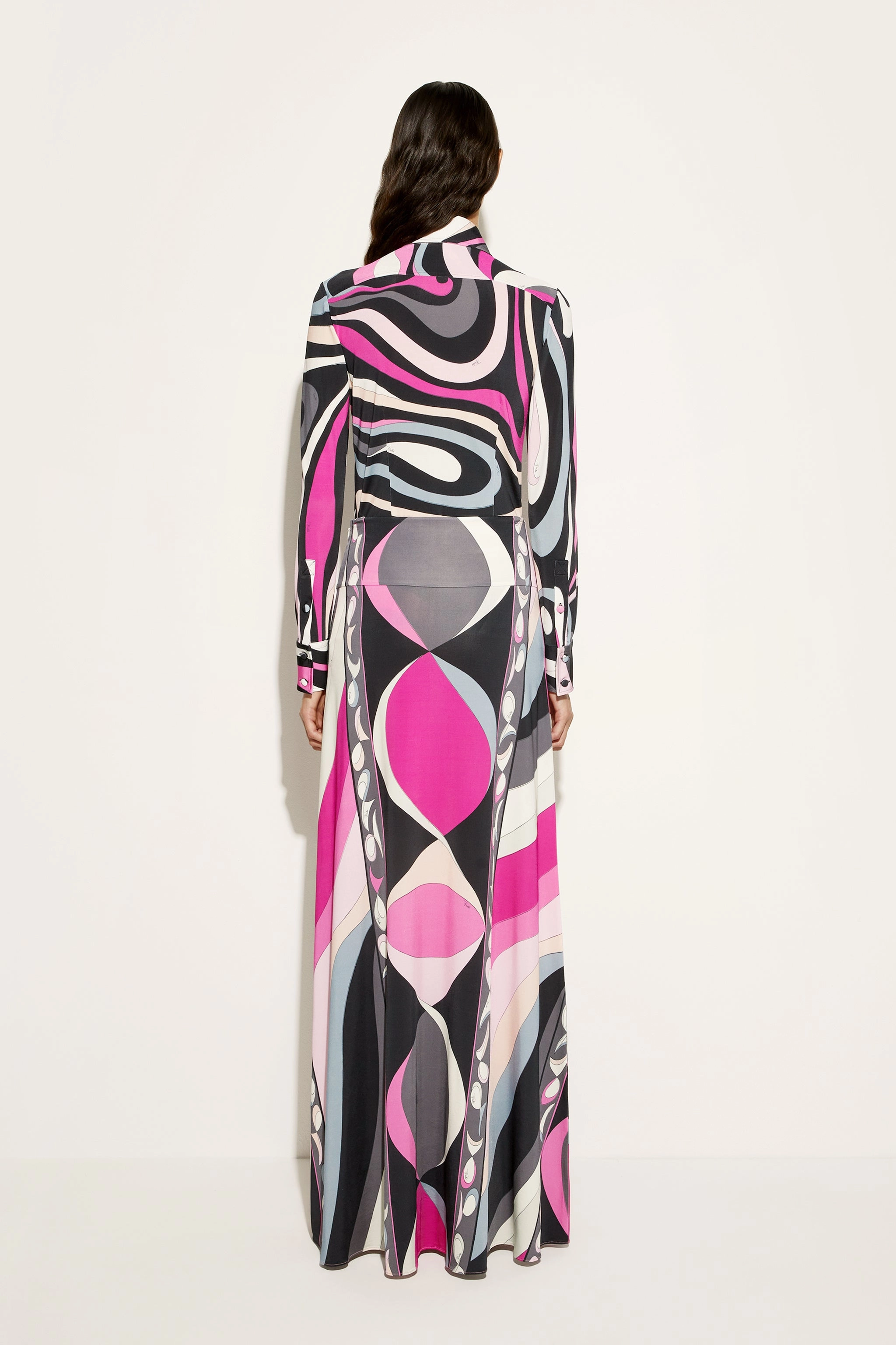 Pesci Print Long Skirt Must Have Feature Statement Fashion